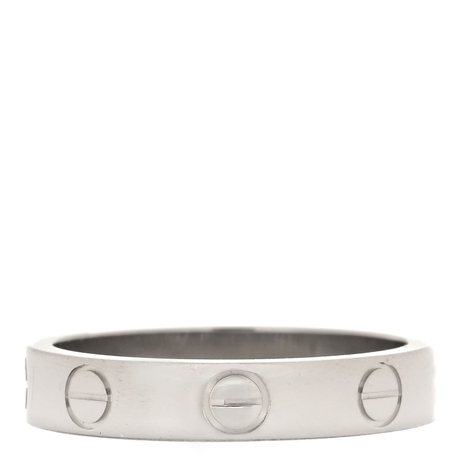 Cartier 18K White Gold 3.5mm LOVE Wedding Band Ring 49 4.75 1 of 5