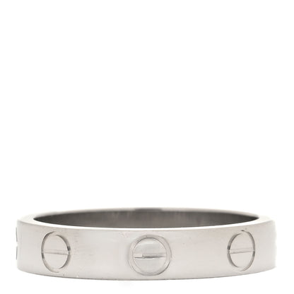 Cartier 18K White Gold 3.5mm LOVE Wedding Band Ring 49 4.75 1 of 5