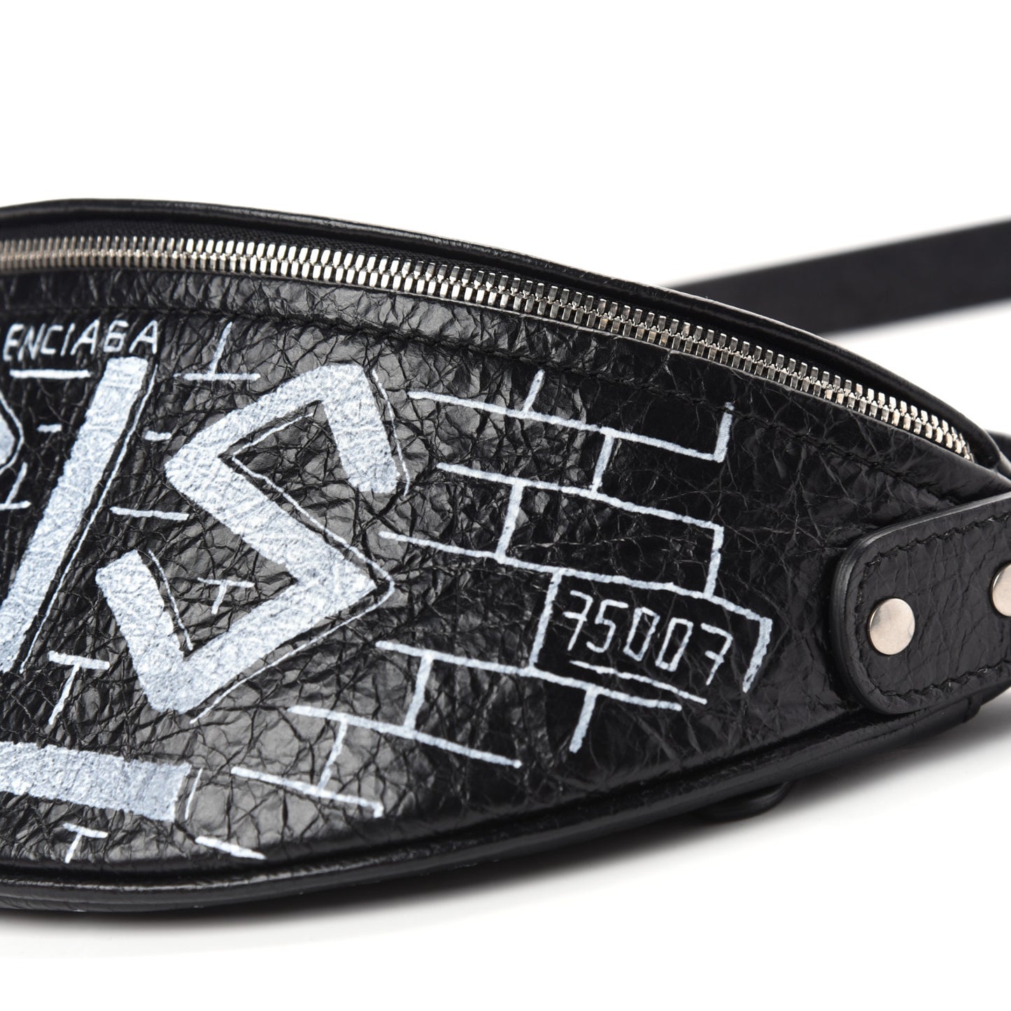 Agneau Arena Graffiti All Over XXS Souvenir Belt Bag Black White