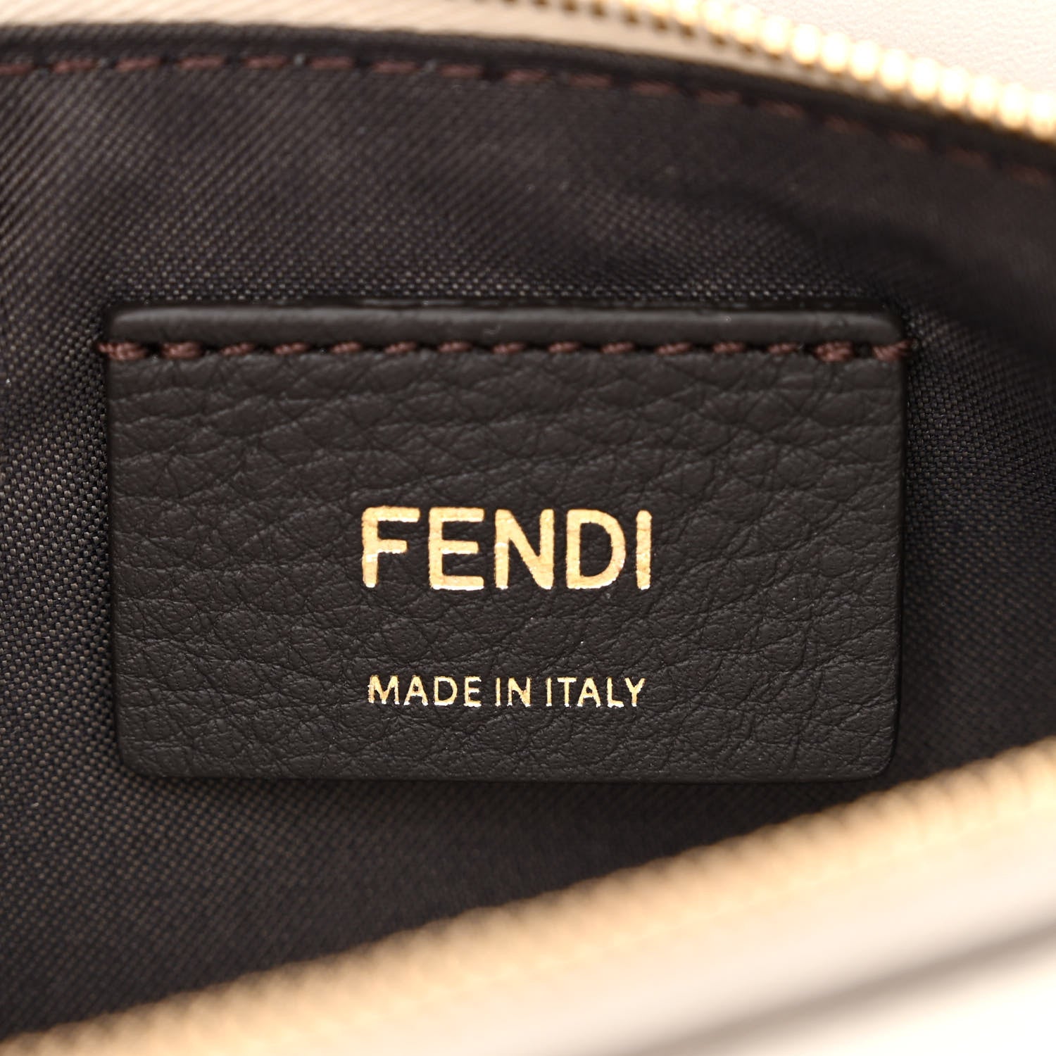 Fendi Vitello King Tamponato Logo Embossed Medium Wallet On Chain Ghianda 6 of 10