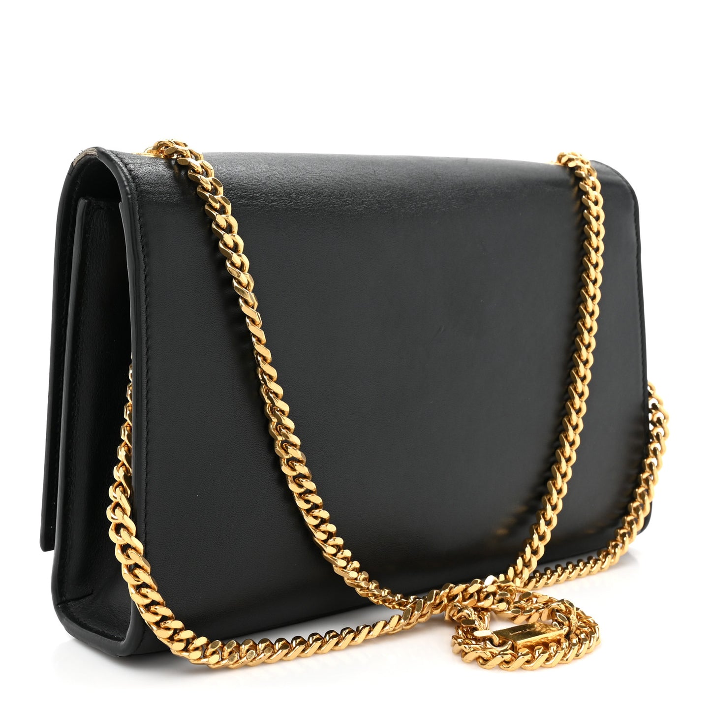 Smooth Calfskin Medium Classic Monogram Kate Tassel Satchel Black
