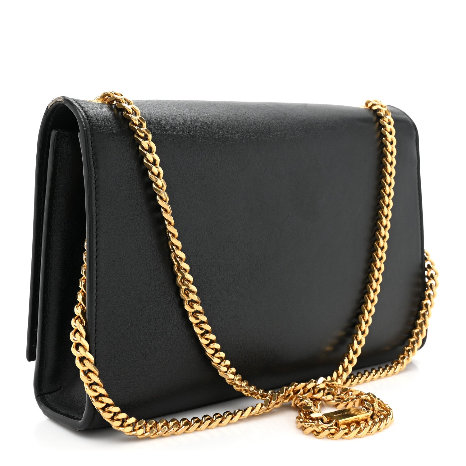 Saint Laurent Smooth Calfskin Medium Classic Monogram Kate Tassel Satchel Black 3 of 14
