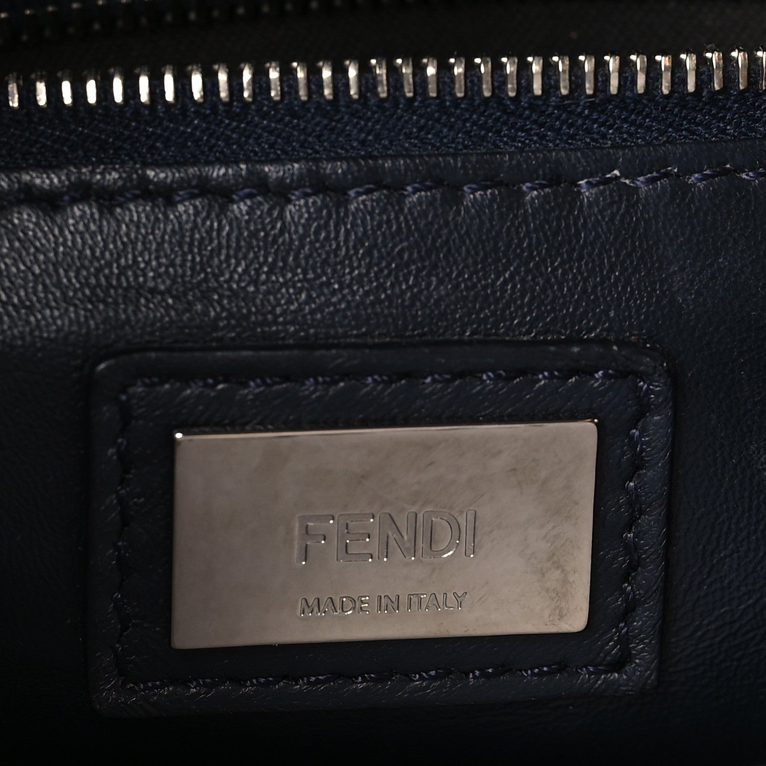 Fendi Nappa Colorblock Mini Peekaboo Iconic Satchel Cuoio Oceano Multicolor 6 of 9