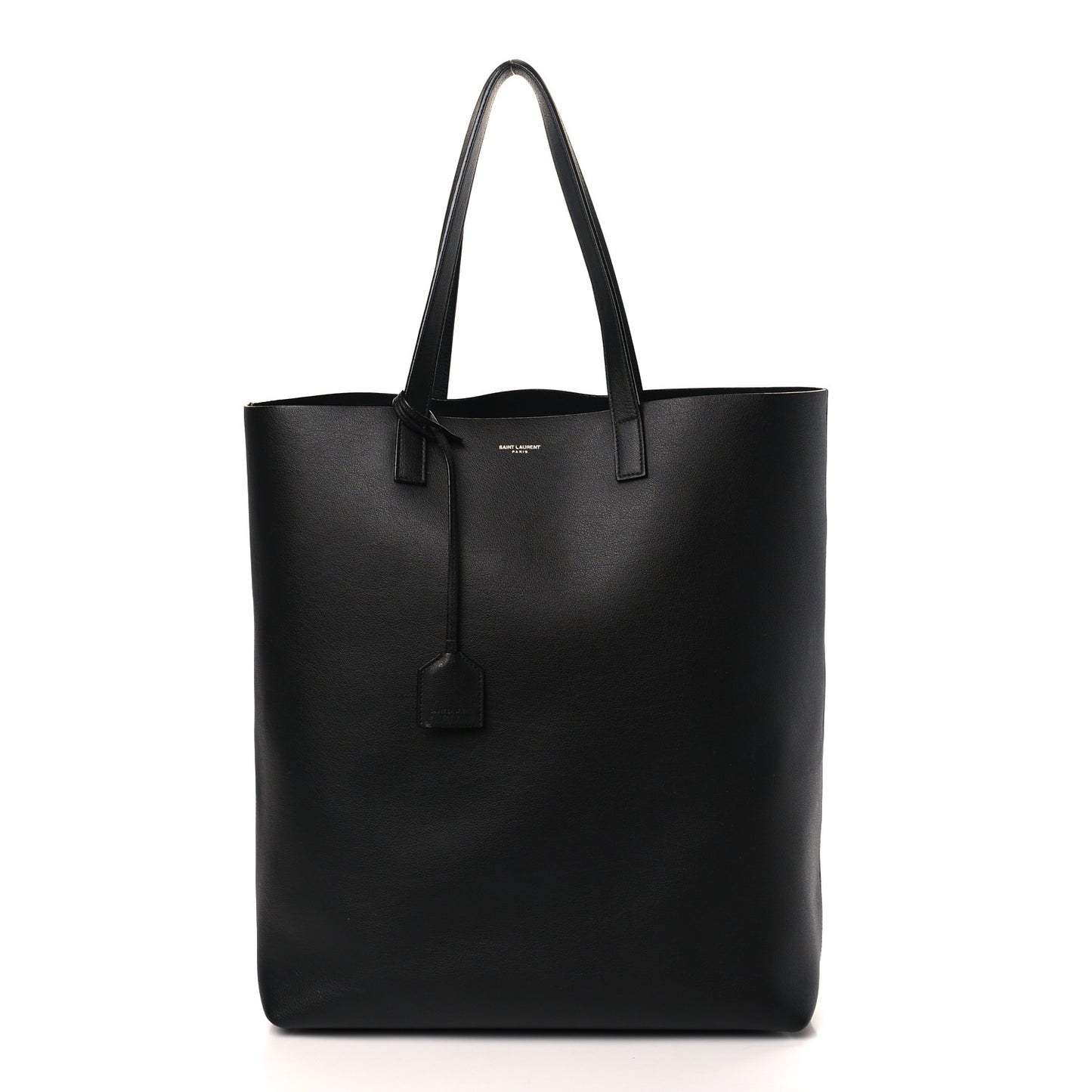Calfskin Medium Shopping Tote Black