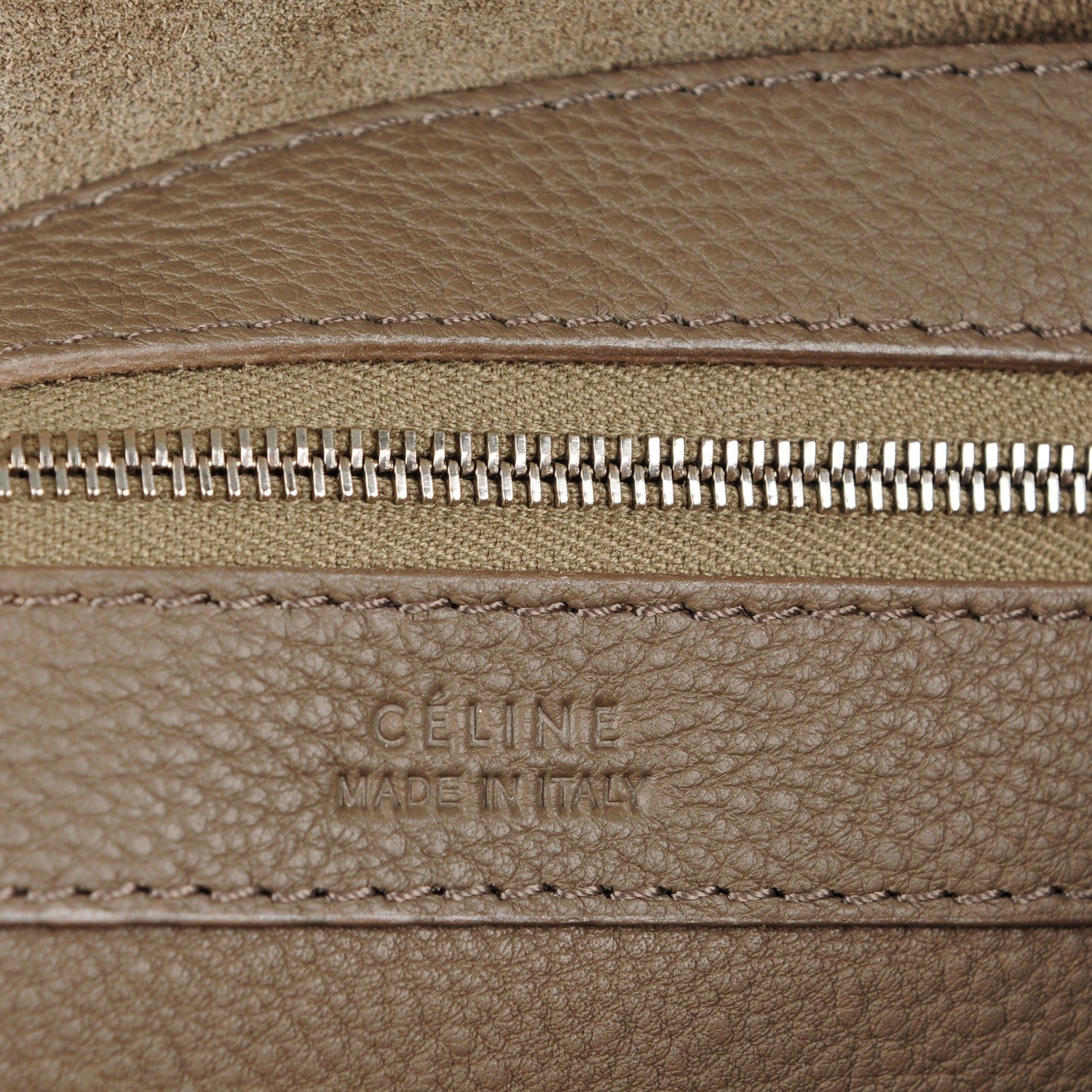 Celine Soft Grained Calfskin Medium Phantom Luggage Cabas Souris 8 of 9