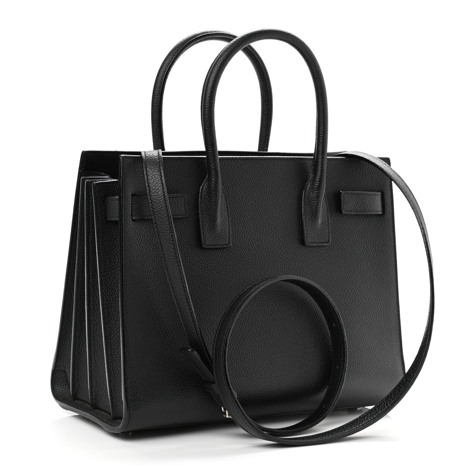 Saint Laurent Grained Calfskin Baby Sac De Jour Black 3 of 13
