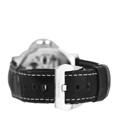 Panerai Stainless Steel Alligator 44mm Luminor Base Manual Winding Watch Black PAM00112 3 of 4
