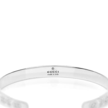 Gucci 18K White Gold Enamel Icon Blooms Cuff Bracelet 3 of 3