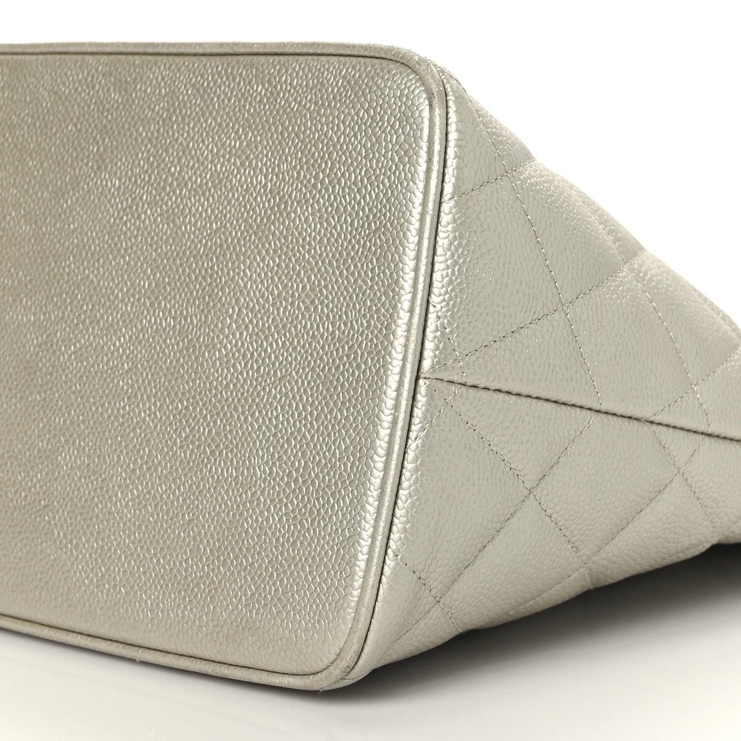 Chanel Metallic Caviar Quilted Medallion Tote Silver 9 of 9