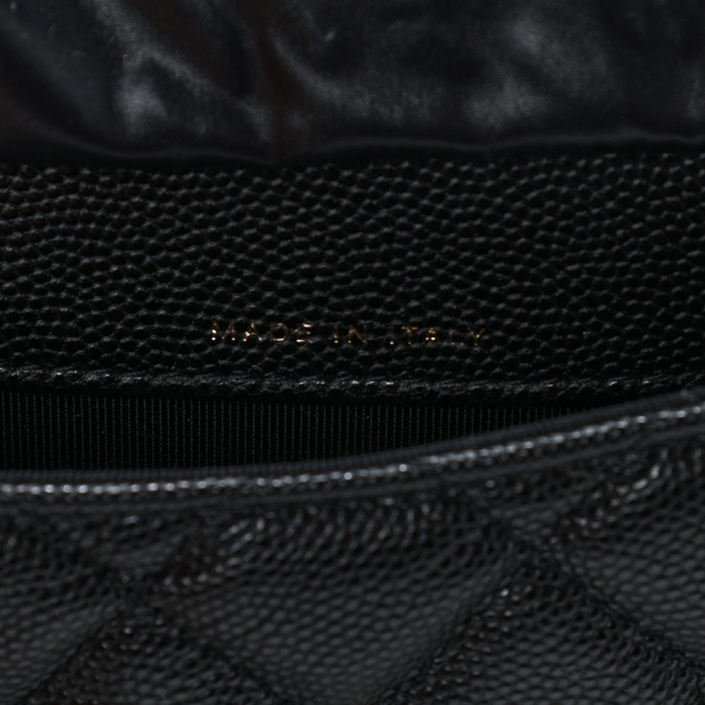 Caviar Fabric Graffiti Foldable Tote Bag With Chain Black Multicolor