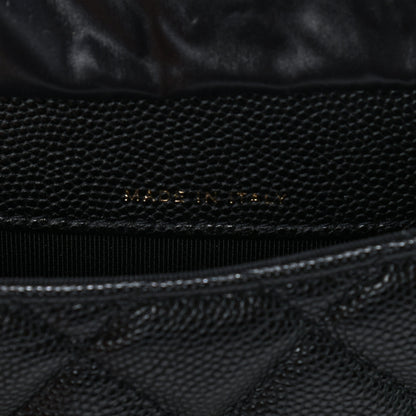 Chanel Caviar Fabric Graffiti Foldable Tote Bag With Chain Black Multicolor 8 of 13