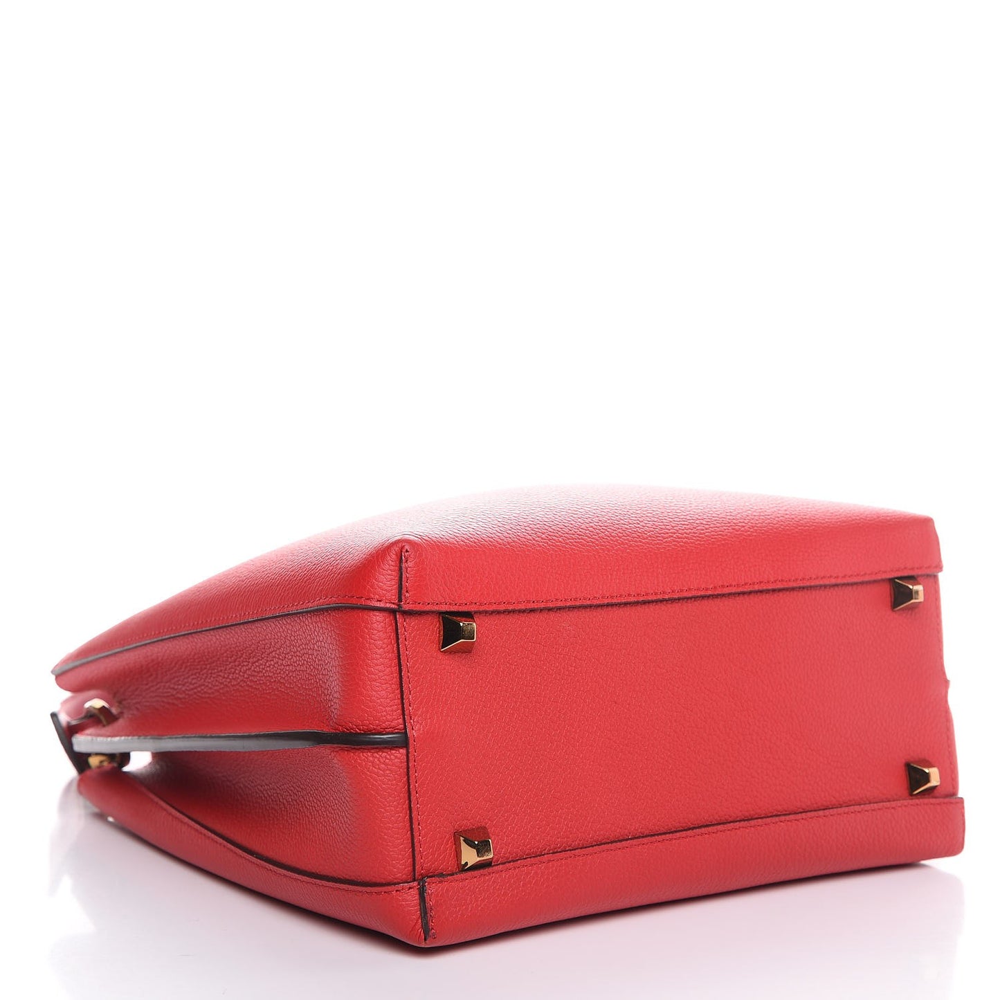 Grained Calfskin Medium Milla Hobo Ruby Red
