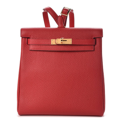 Hermes Togo Kelly Ado Backpack Rouge Casaque 1 of 8
