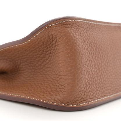 Hermes Taurillon Clemence Halzan 25 Gold 7 of 9