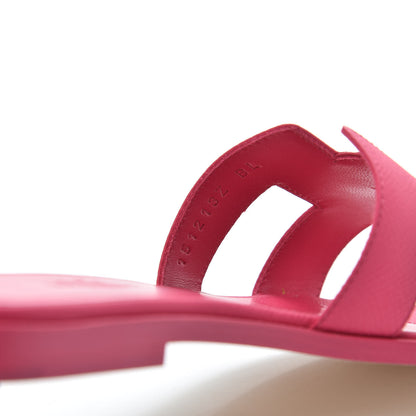 Hermes Epsom Oran Sandals 35.5 Rouge Azalee 8 of 9