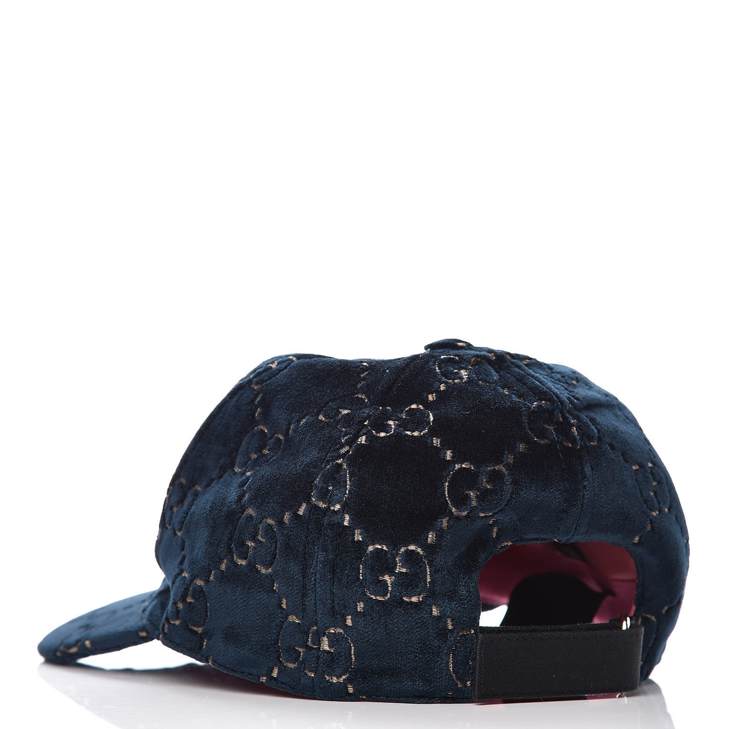 Velvet GG Monogram Baseball Hat S Blue