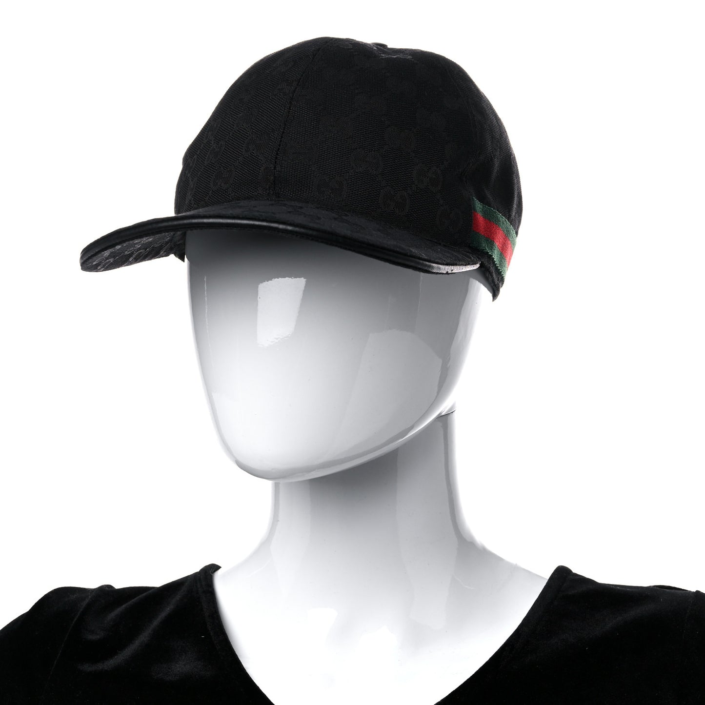 Monogram Web Baseball Hat L Black