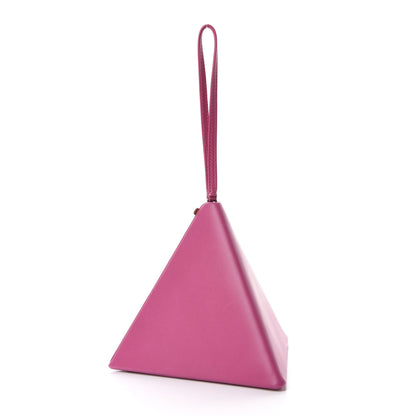 Saint Laurent Lambskin Pyramid Clutch Lipstick Fuchsia 3 of 8