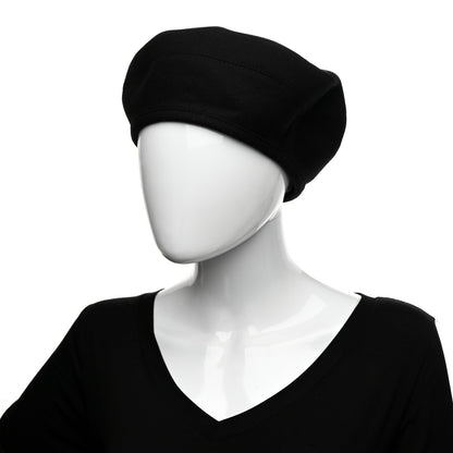 Hermes Cashmere Saint Honore Drap Beret 57 Black 2 of 9
