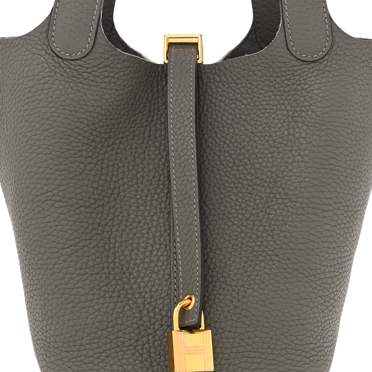 Hermes Taurillon Clemence Picotin Lock 18 PM Gris Meyer 8 of 12