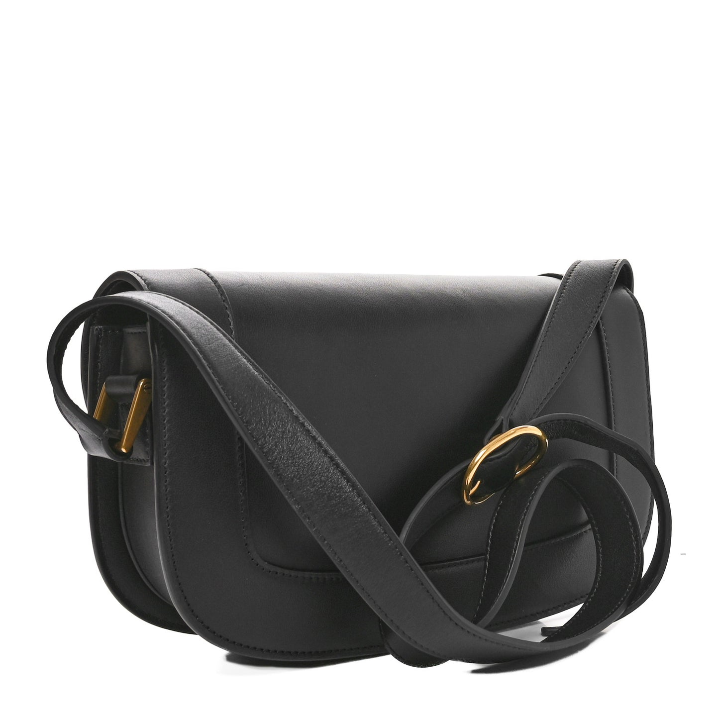 Smooth Calfskin Supervee Shoulder Bag Black