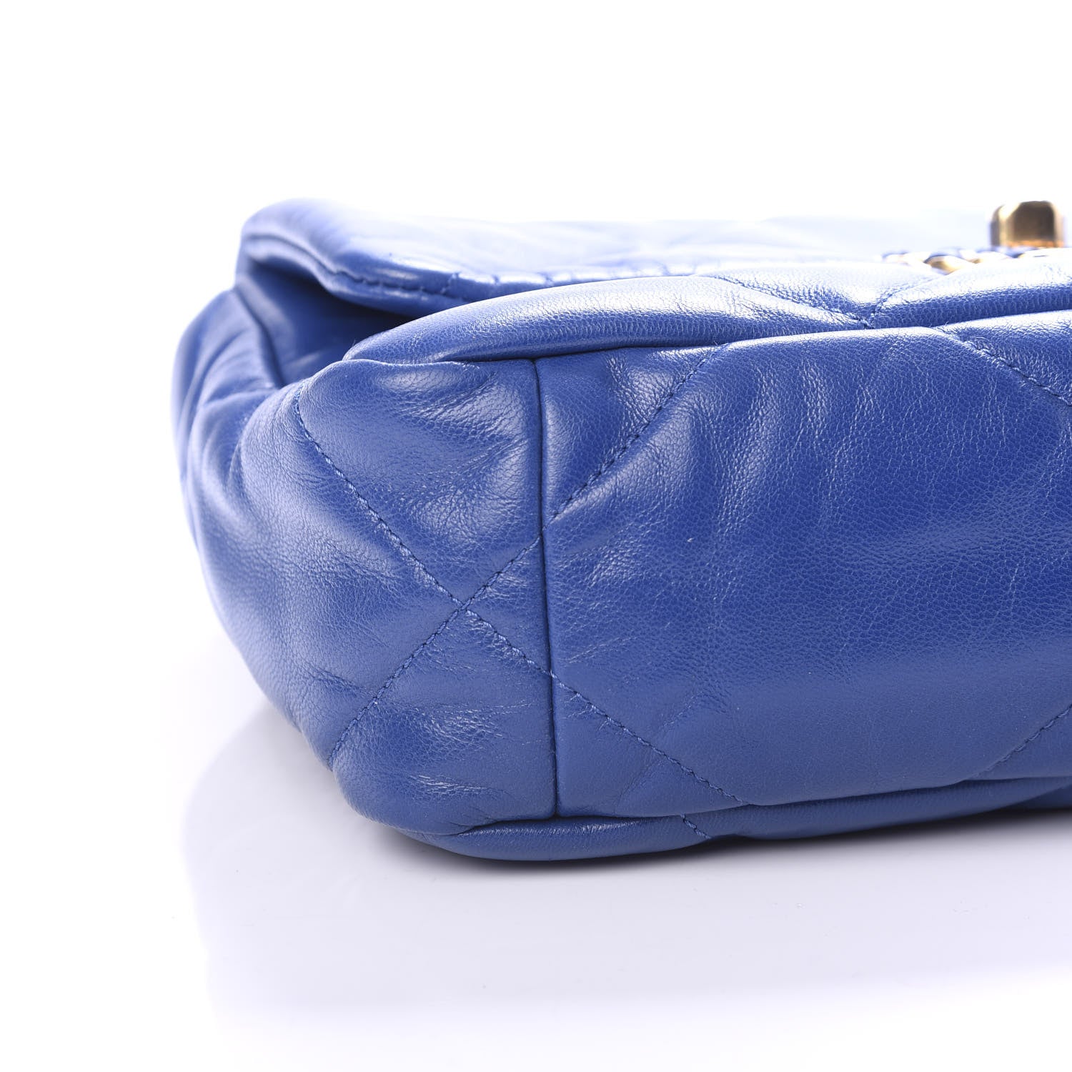 Chanel Goatskin Quilted Medium 19 Flap Dark Blue 7 of 9