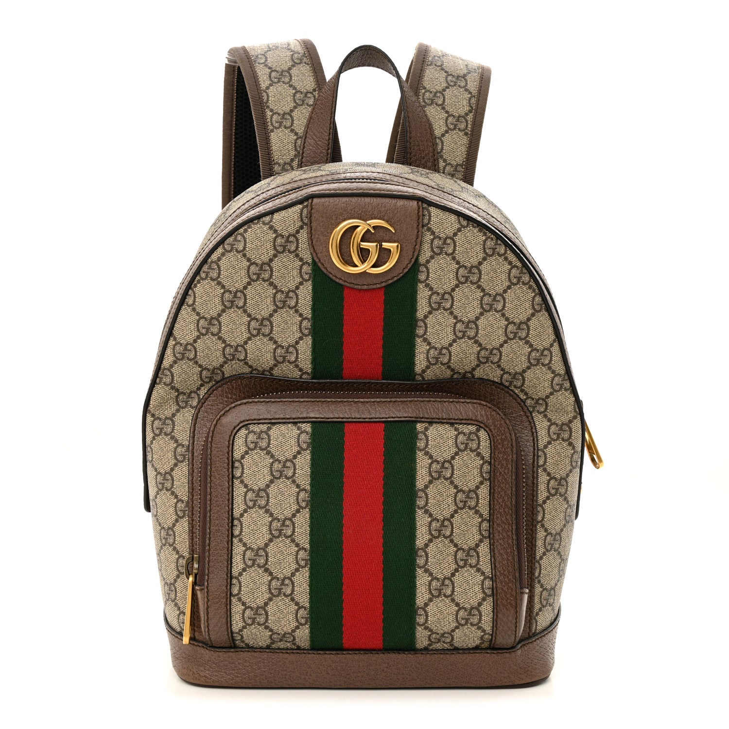 Gucci GG Supreme Monogram Calfskin Web Small Ophidia Day Backpack Beige Ebony New Acero 1 of 13
