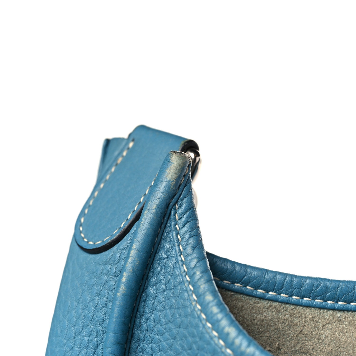Hermes Taurillon Clemence Evelyne III GM Blue Jean 12 of 16