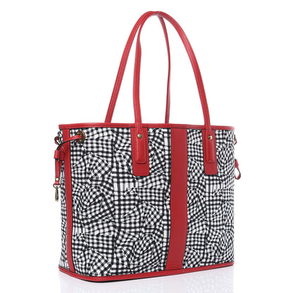 MCM Visetos Medium Liz Reversible Shopper Tote Ruby Red 5 of 12