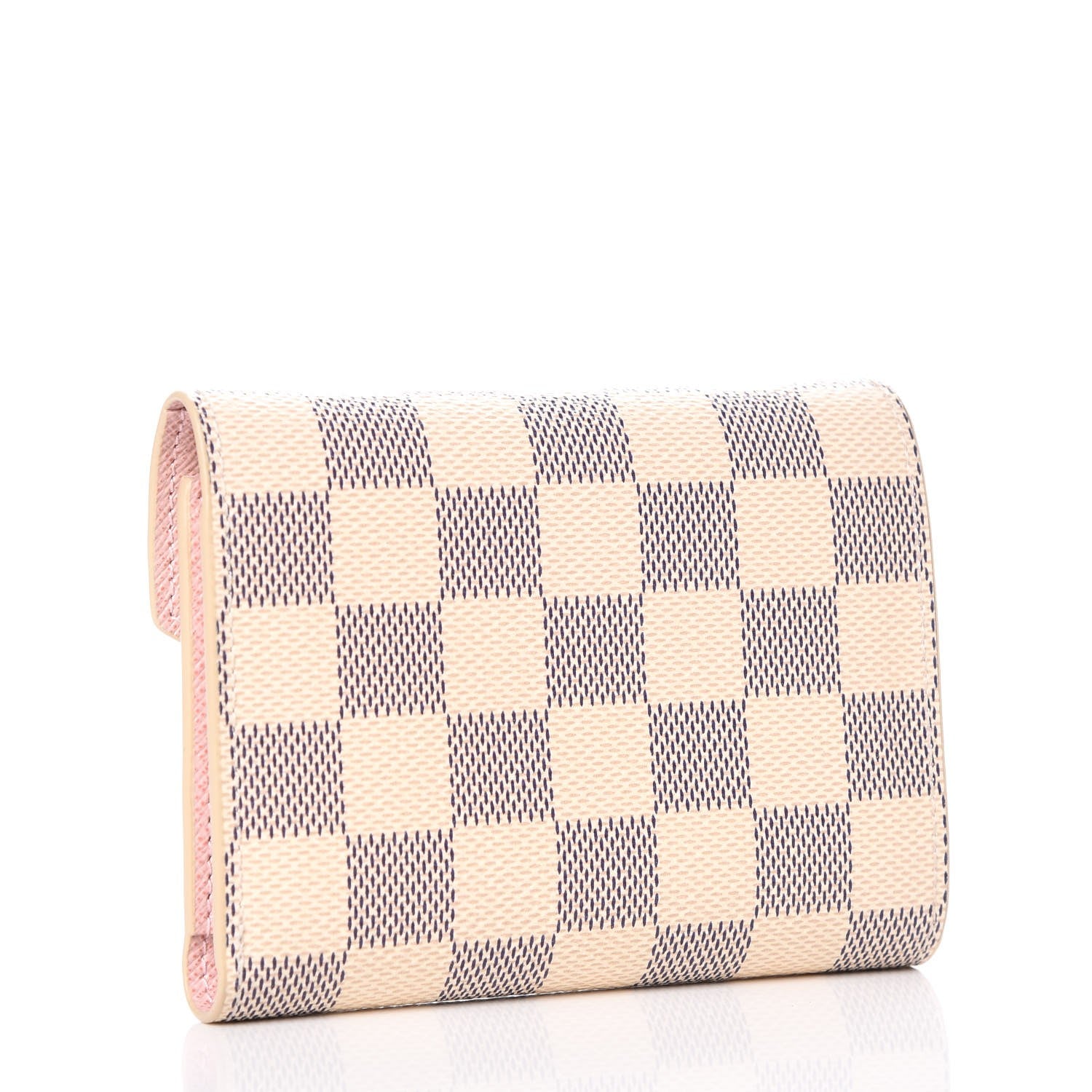 Louis Vuitton Damier Azur Victorine Wallet Rose Ballerine 3 of 9