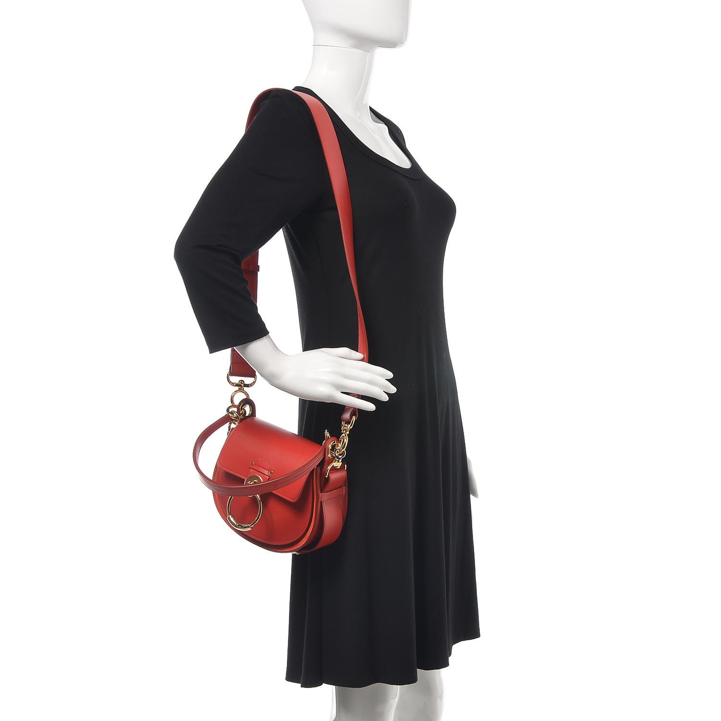 Calfskin Small Tess Bag Plaid Red