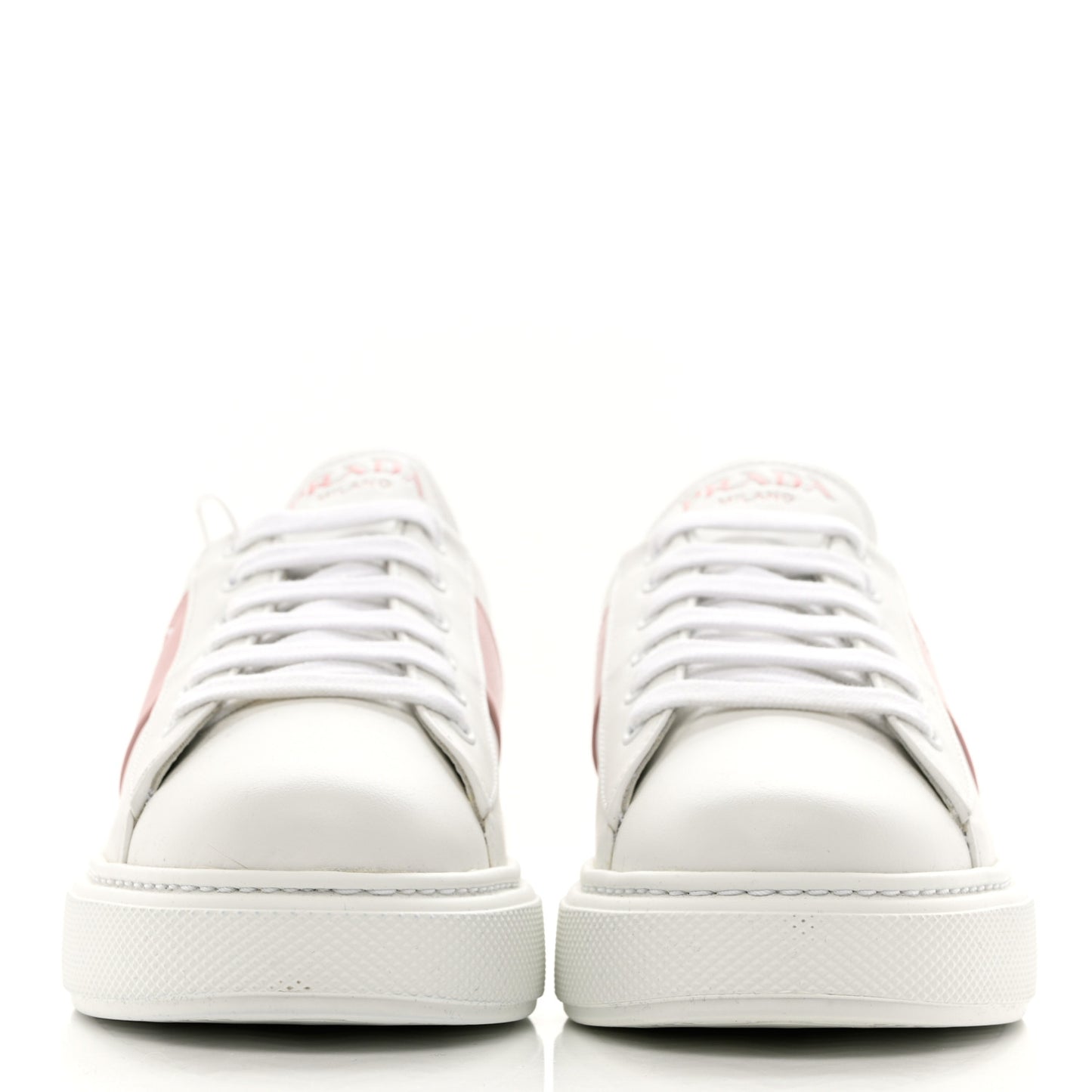 Vitello Soft Logo 45mm Platform Sneakers 38.5 White Pink