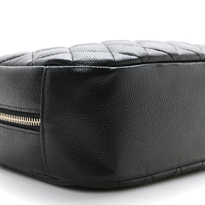 Chanel Caviar Quilted Medium Curvy Pouch Cosmetic Case Black 9 of 11