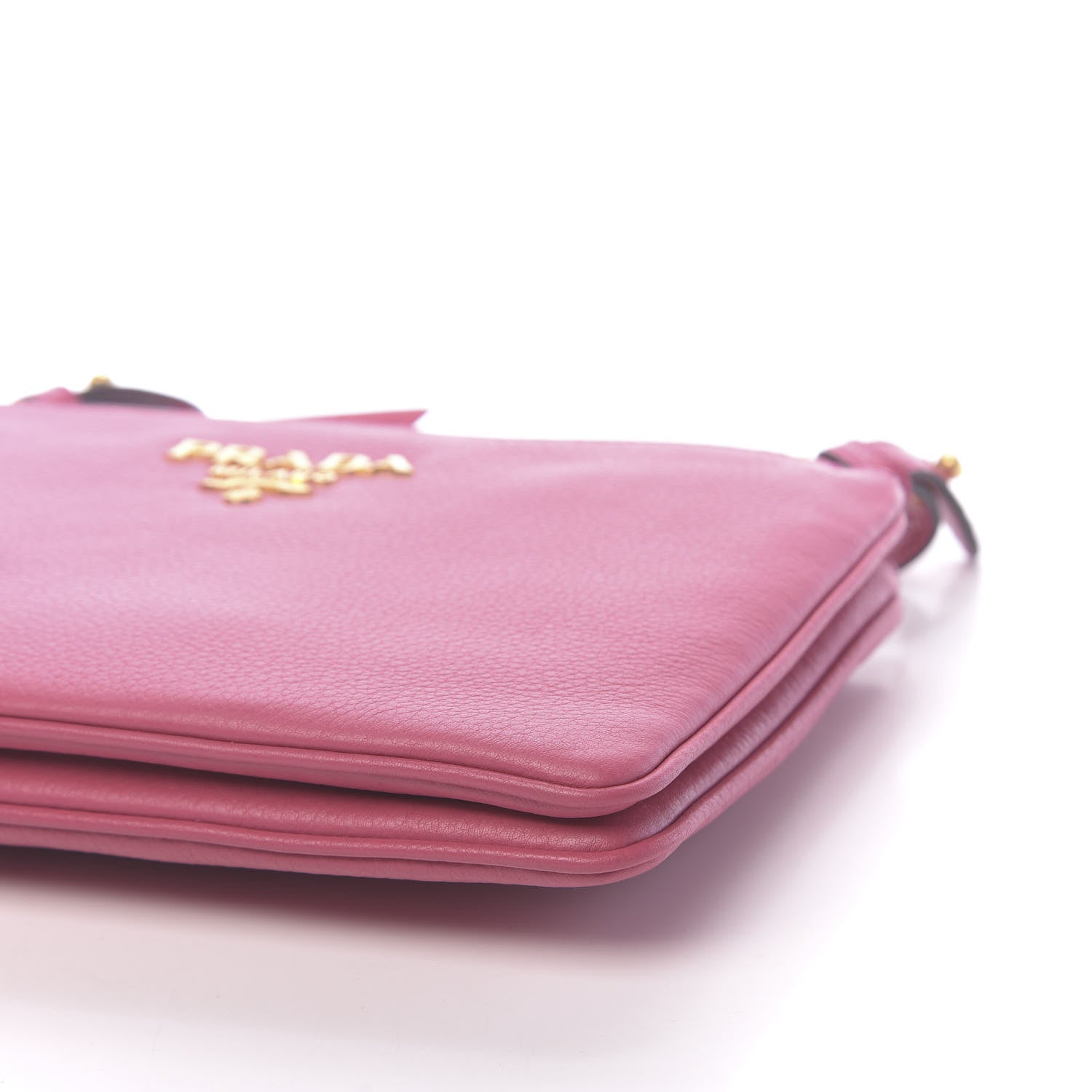 Prada Vitello Phenix Double Zip Crossbody Bag Peonia 10 of 11