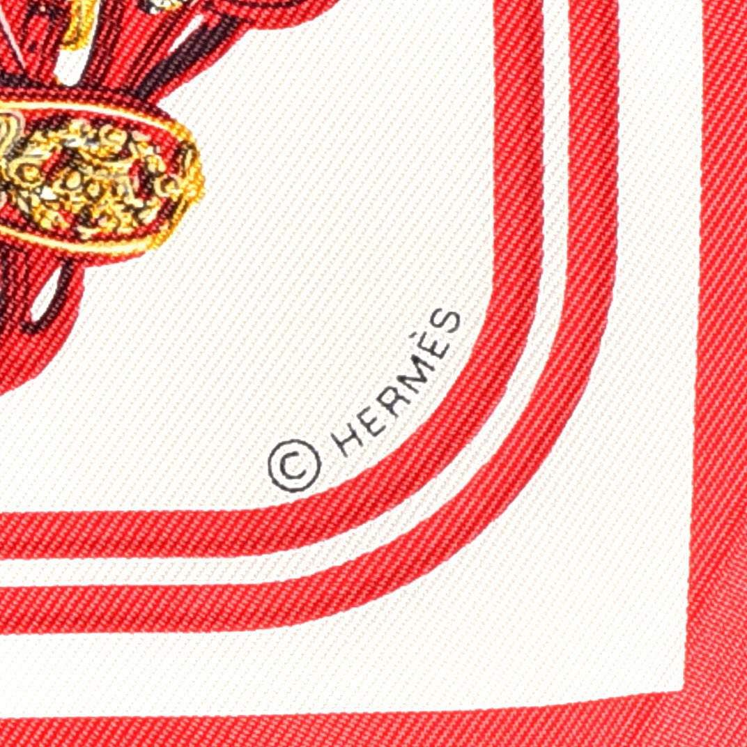 Silk Brides de Gala Nano Scarf 20 Rouge White Or