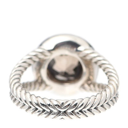 David Yurman Sterling Silver Diamond Smoky Quartz 8mm Petite Cerise Ring 53 6.25 3 of 4