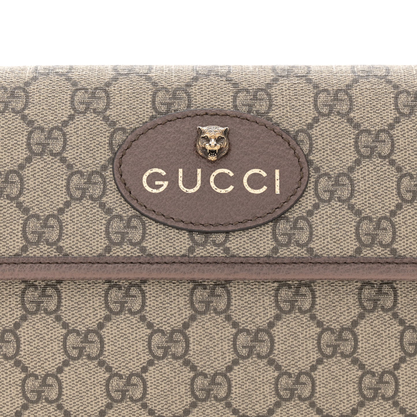 GG Supreme Monogram Neo Vintage Web Belt Bag Brown