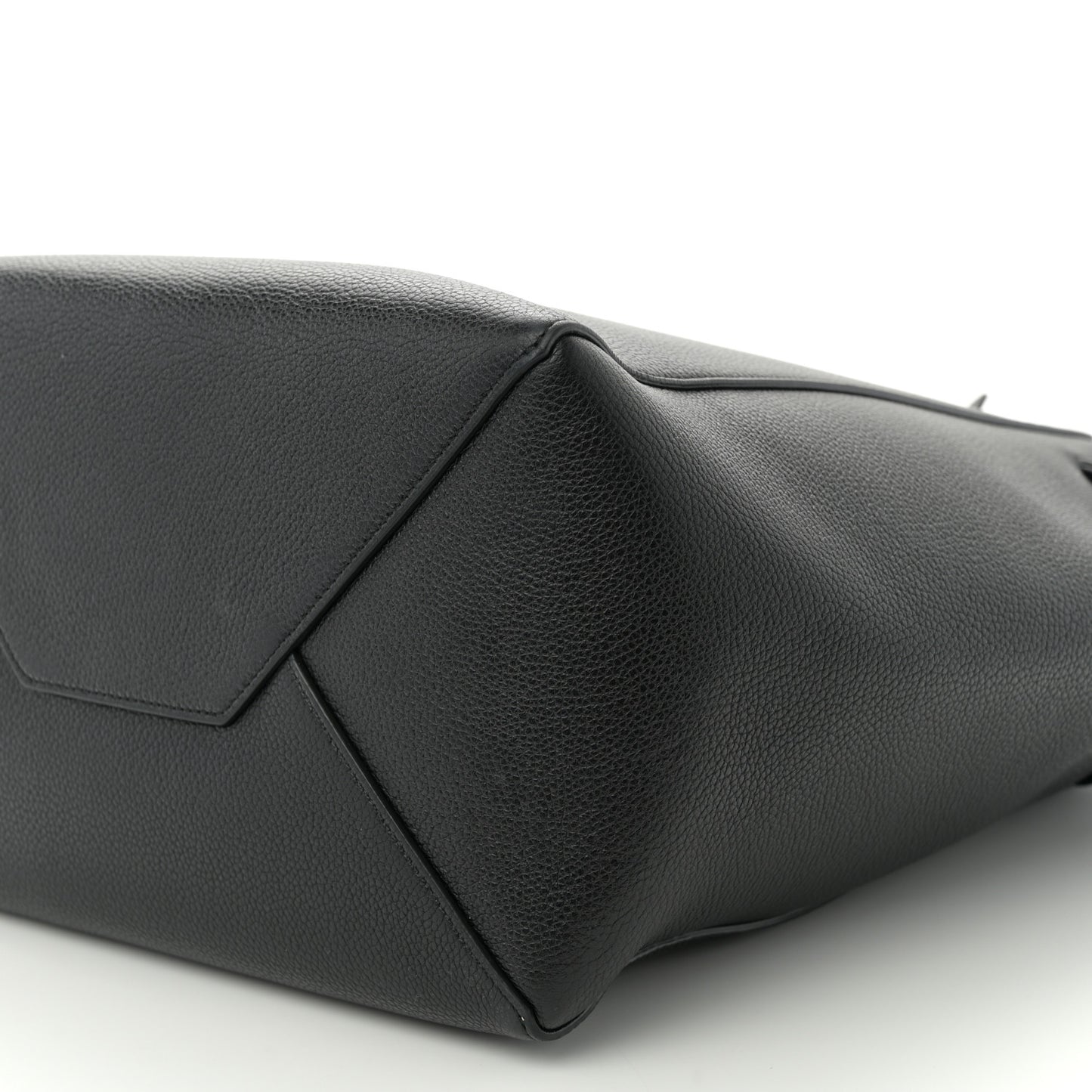 Soft Grained Calfskin Small Belt Cabas Phantom Black
