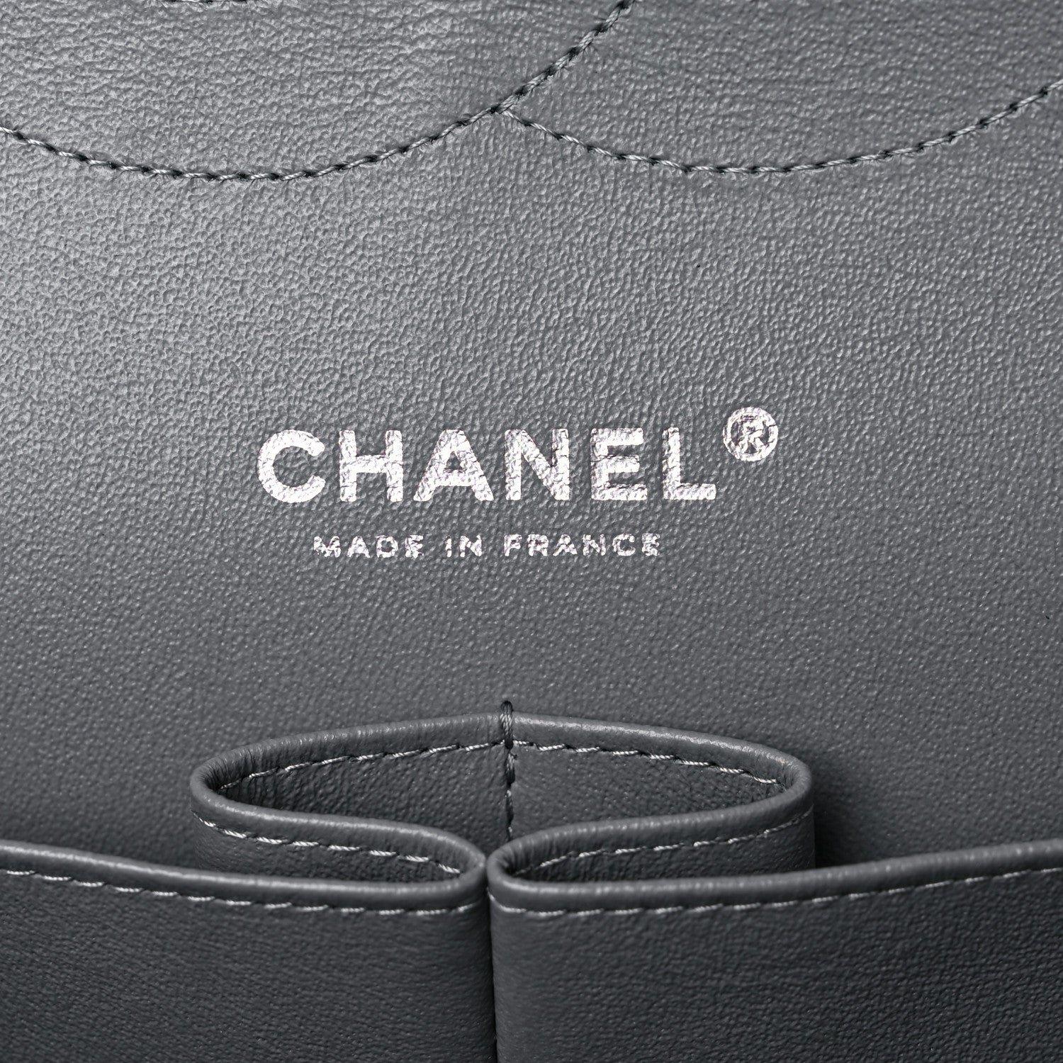 Chanel Caviar Quilted Jumbo Double Flap Grey 6 of 10