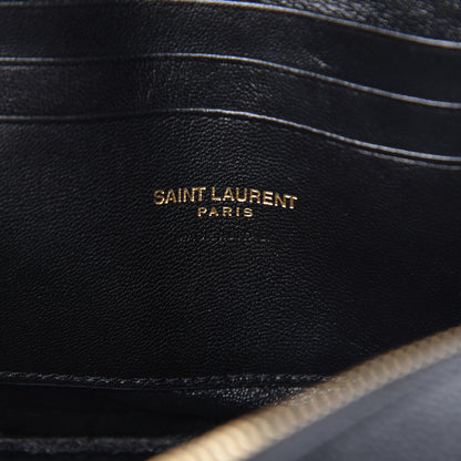 Saint Laurent Grain De Poudre Matelasse Monogram Mini Lou Camera Bag Black 6 of 10