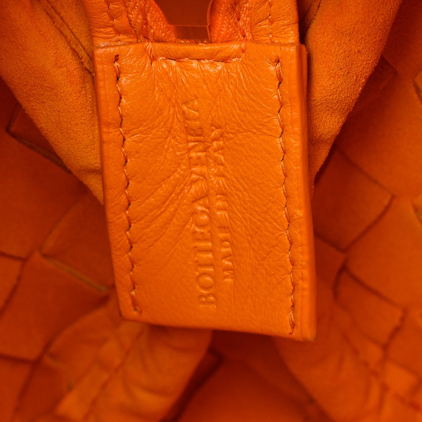 Nappa Intrecciato Small Loop Camera Bag Tangerine