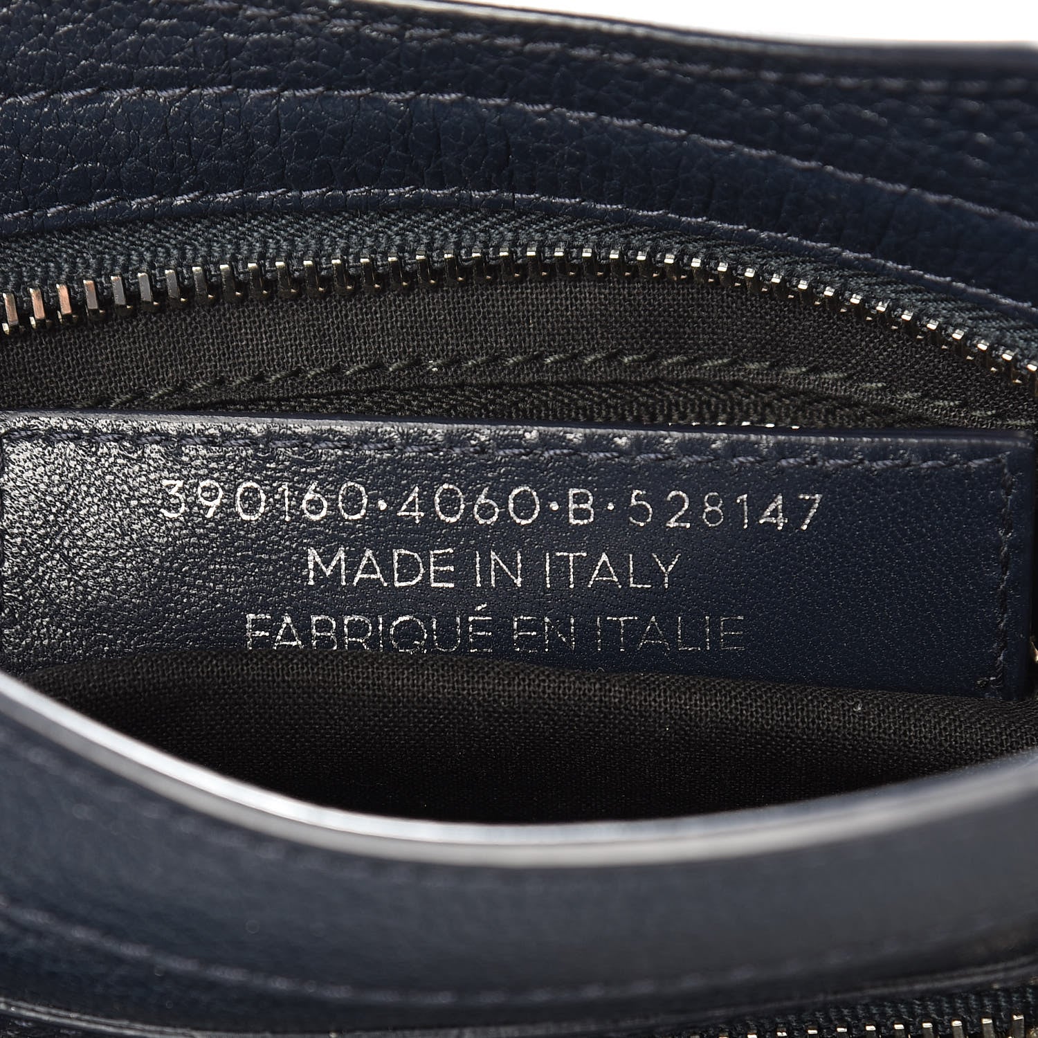 Balenciaga Chevre Silver Metallic Edge Hardware Mini City Bleu Nuit Dark Sea 6 of 10