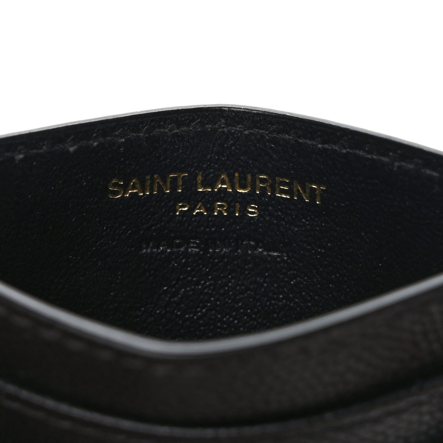 Grain De Poudre Matelasse Chevron Monogram Credit Card Case Black