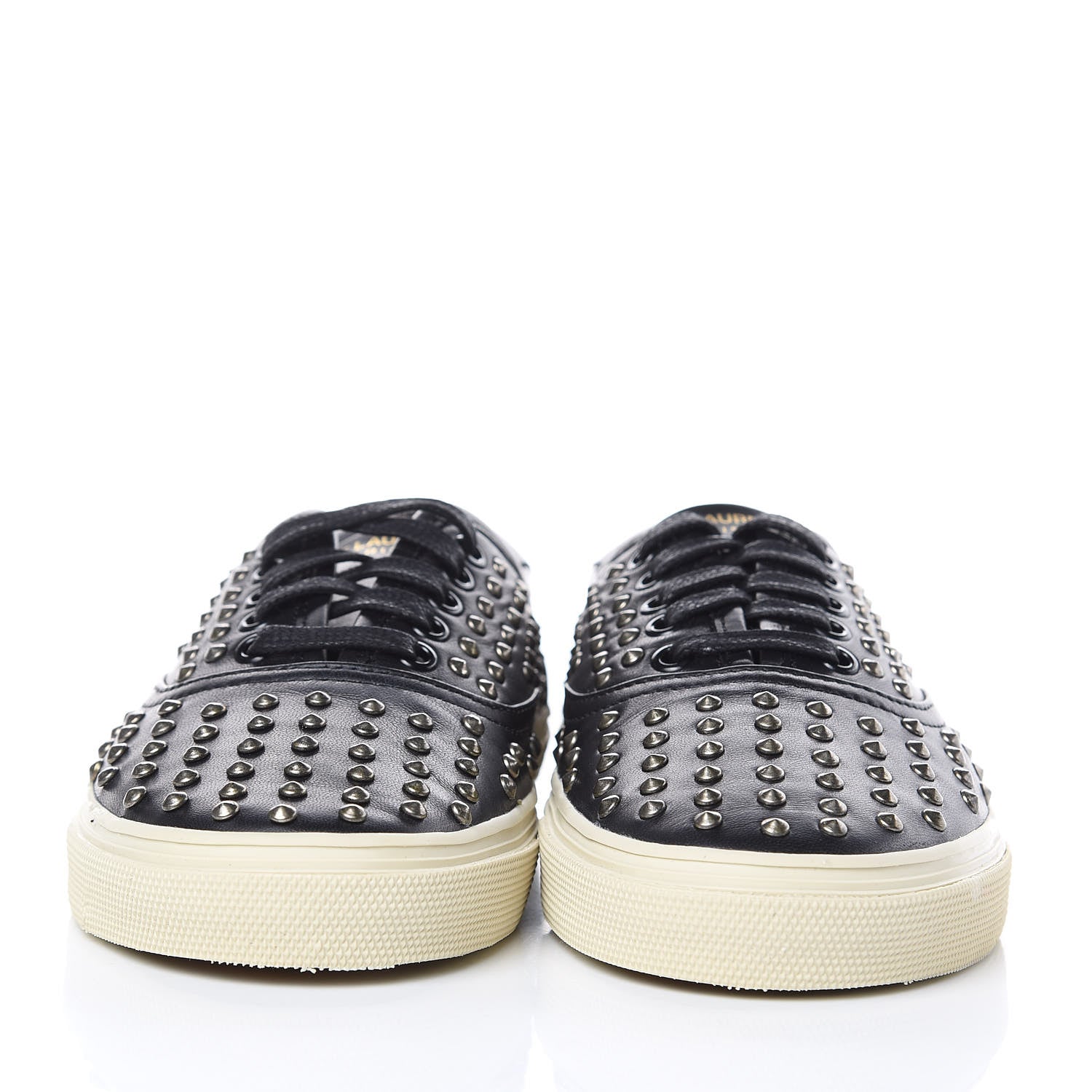 Saint Laurent Nappa Mens Studded Skate 20 Lace Up Sneakers 40 Black 2 of 11