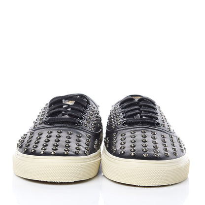 Saint Laurent Nappa Mens Studded Skate 20 Lace Up Sneakers 40 Black 2 of 11