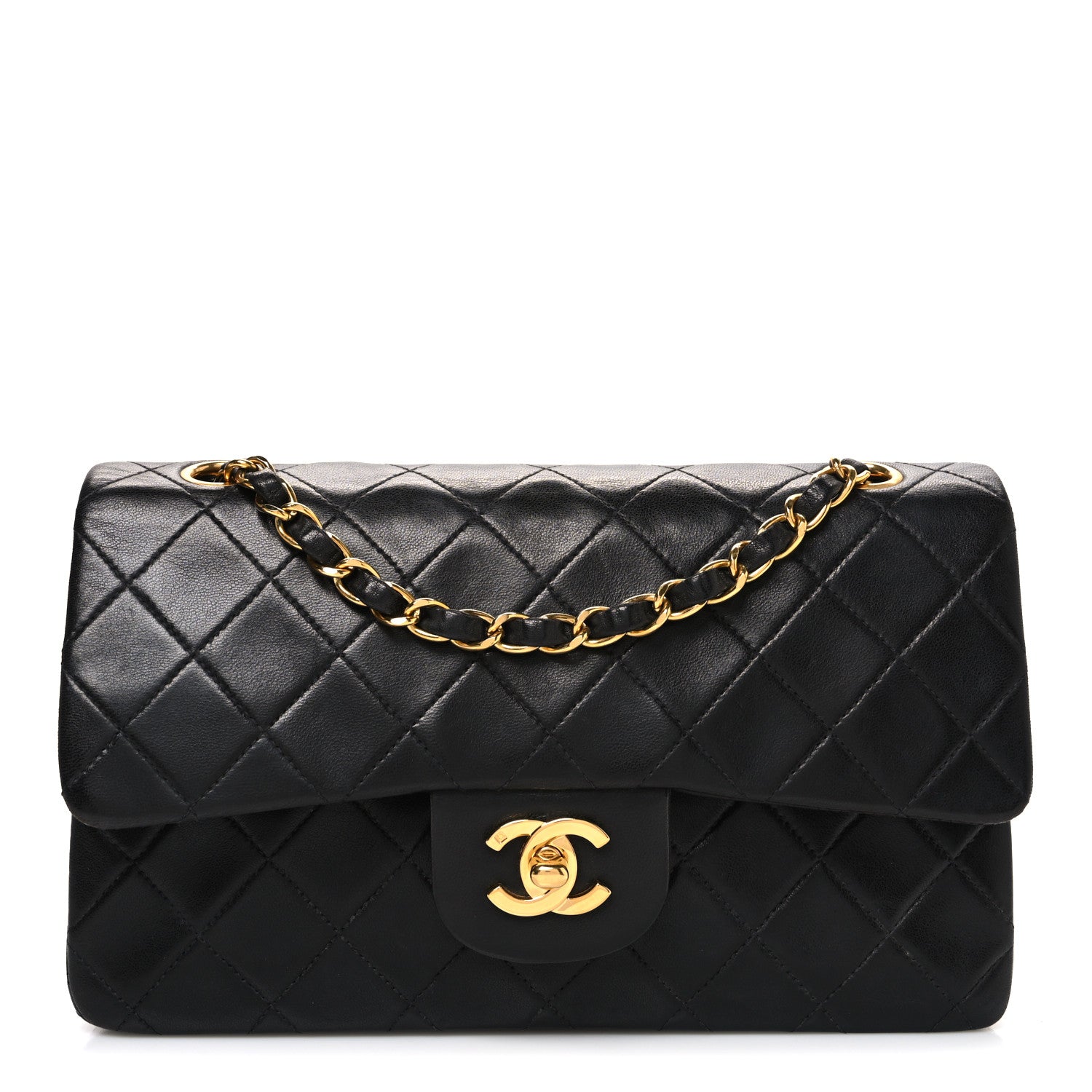 Chanel Lambskin Quilted Small Double Flap Black 1 of 11