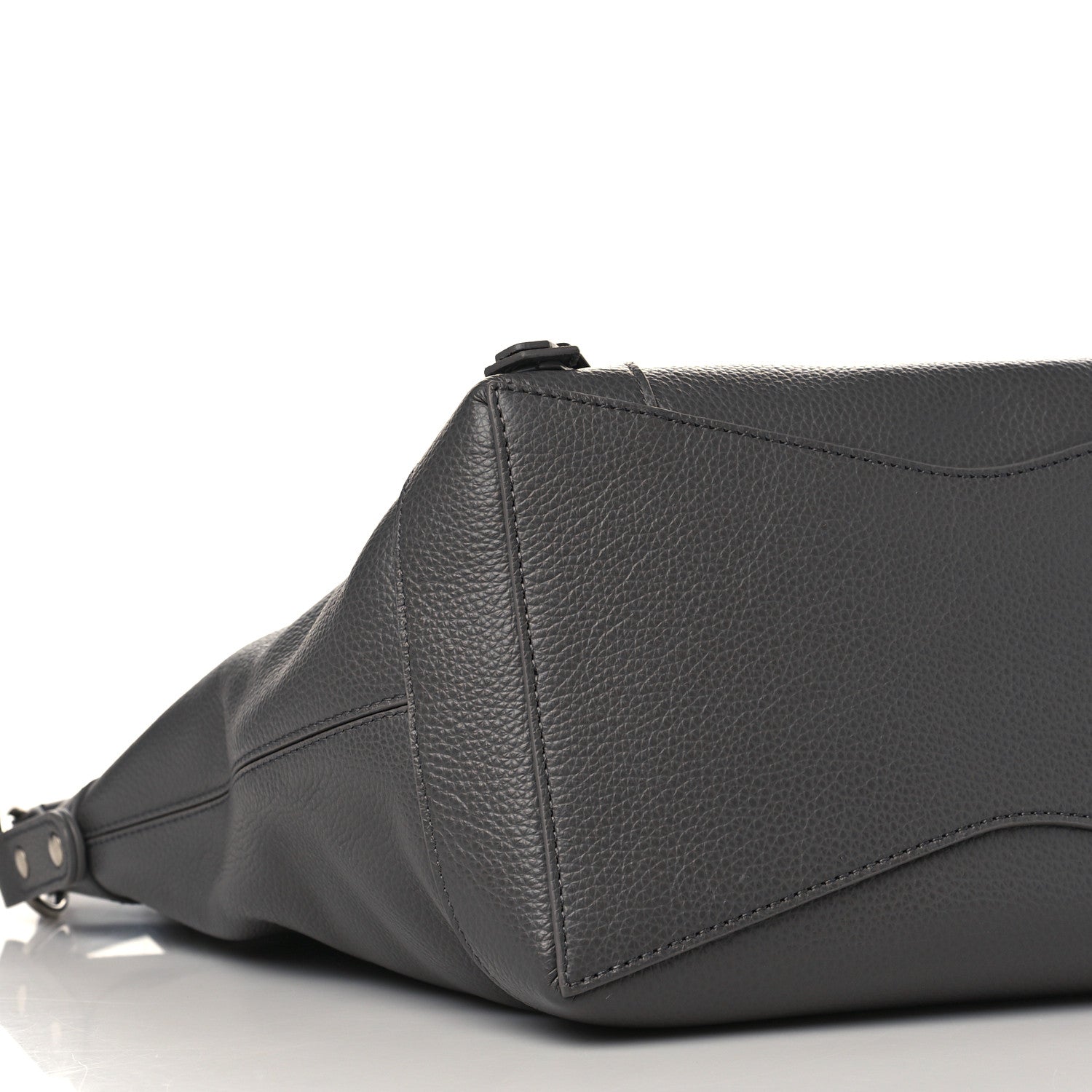 Balenciaga Grained Calfskin Silver Hardware Small Neo Classic Hobo Dark Grey 8 of 9