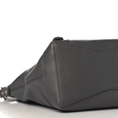 Balenciaga Grained Calfskin Silver Hardware Small Neo Classic Hobo Dark Grey 8 of 9