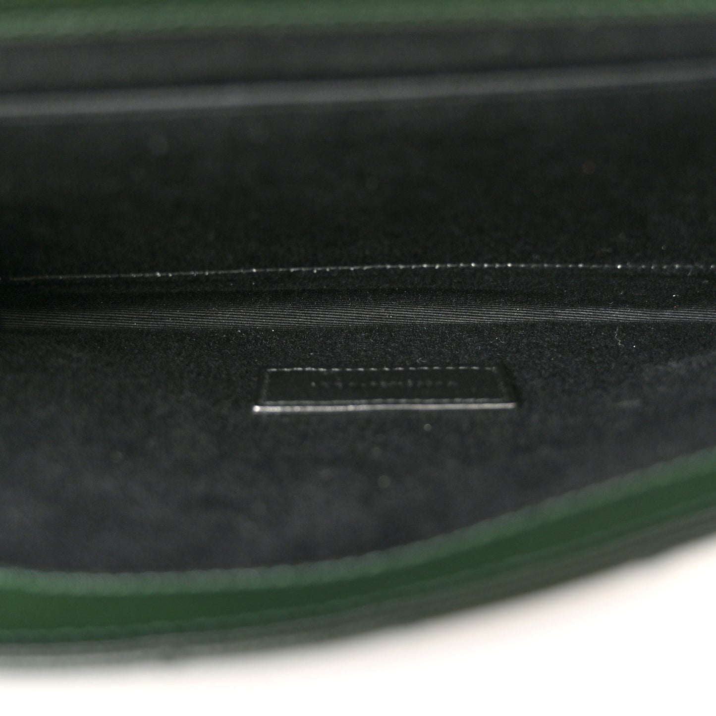Grain De Poudre Textured Mixed Matelasse Triquilt Monogram Clutch Vert Fonce