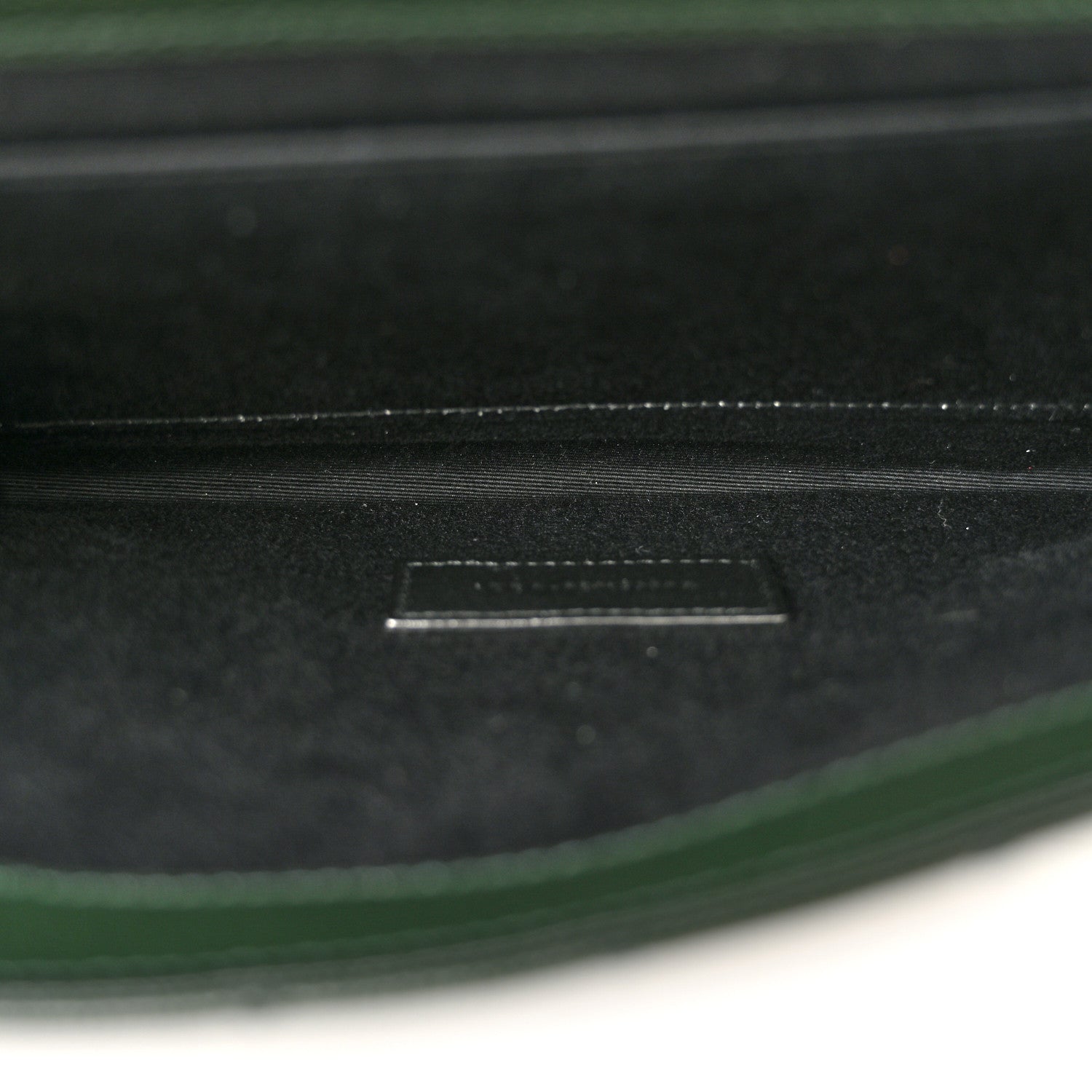 Saint Laurent Grain De Poudre Textured Mixed Matelasse Triquilt Monogram Clutch Vert Fonce 5 of 7